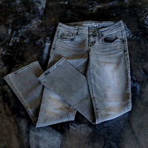 Grey American Eagle skinny kick jeans